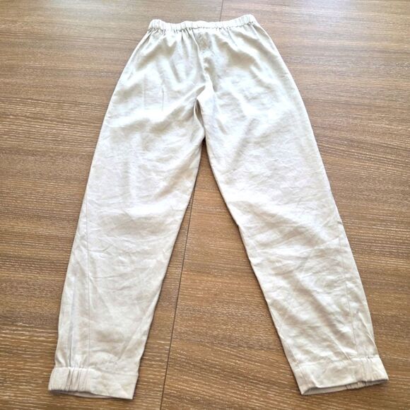 Artiza Babaton Women's Linen Cotton Blend Jogger Pants Pull On Light Tan Size XS - Picture 3 of 9